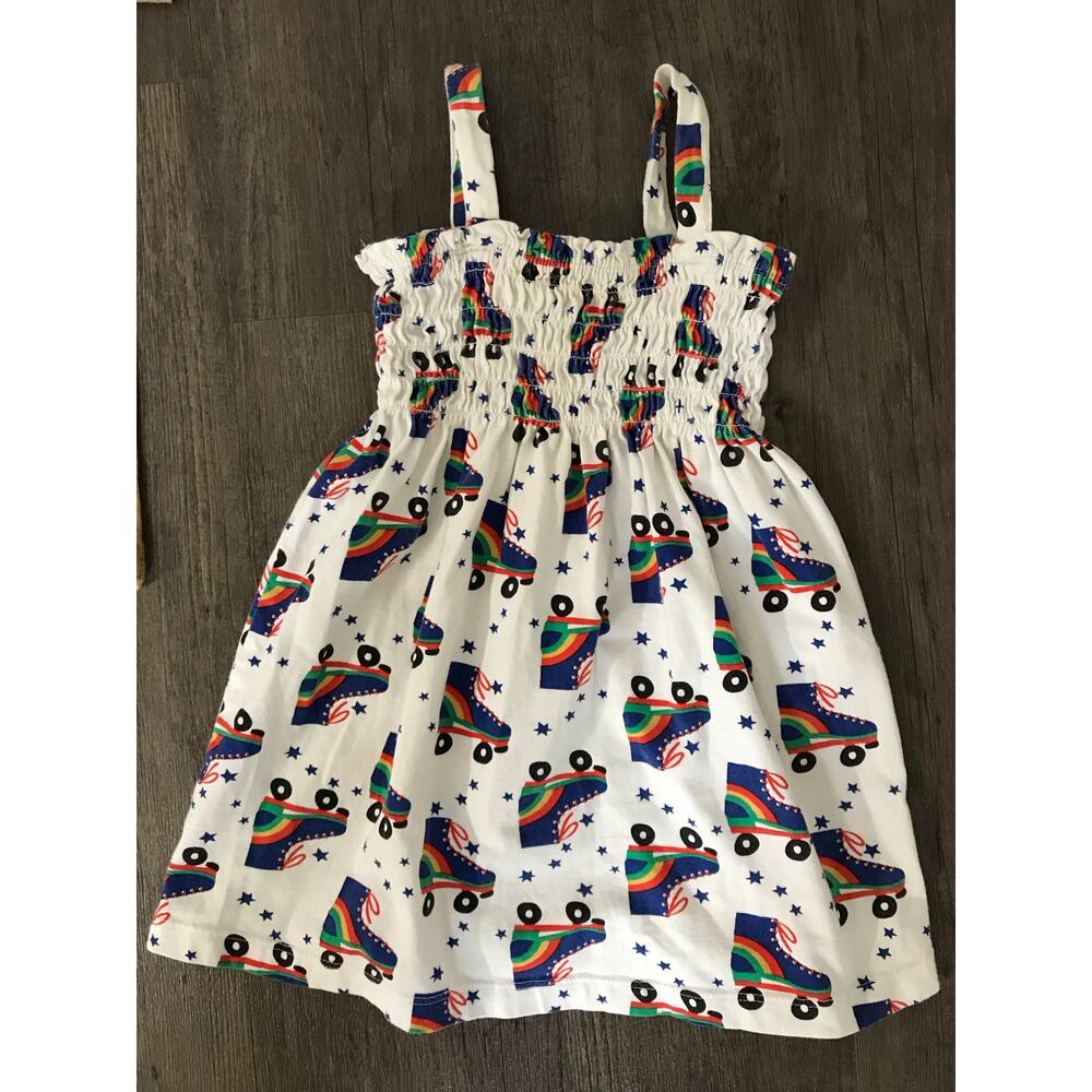 Hanna Andersson Rainbow Rollerskate Sundress Size 3